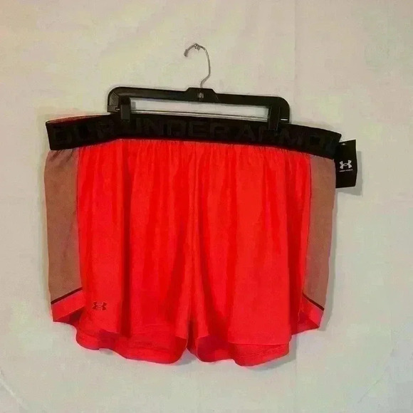 UA Under‎ Armour Women's Active Play Up Side Mesh Shorts - Stardust Pink Size 3X - Picture 3 of 7